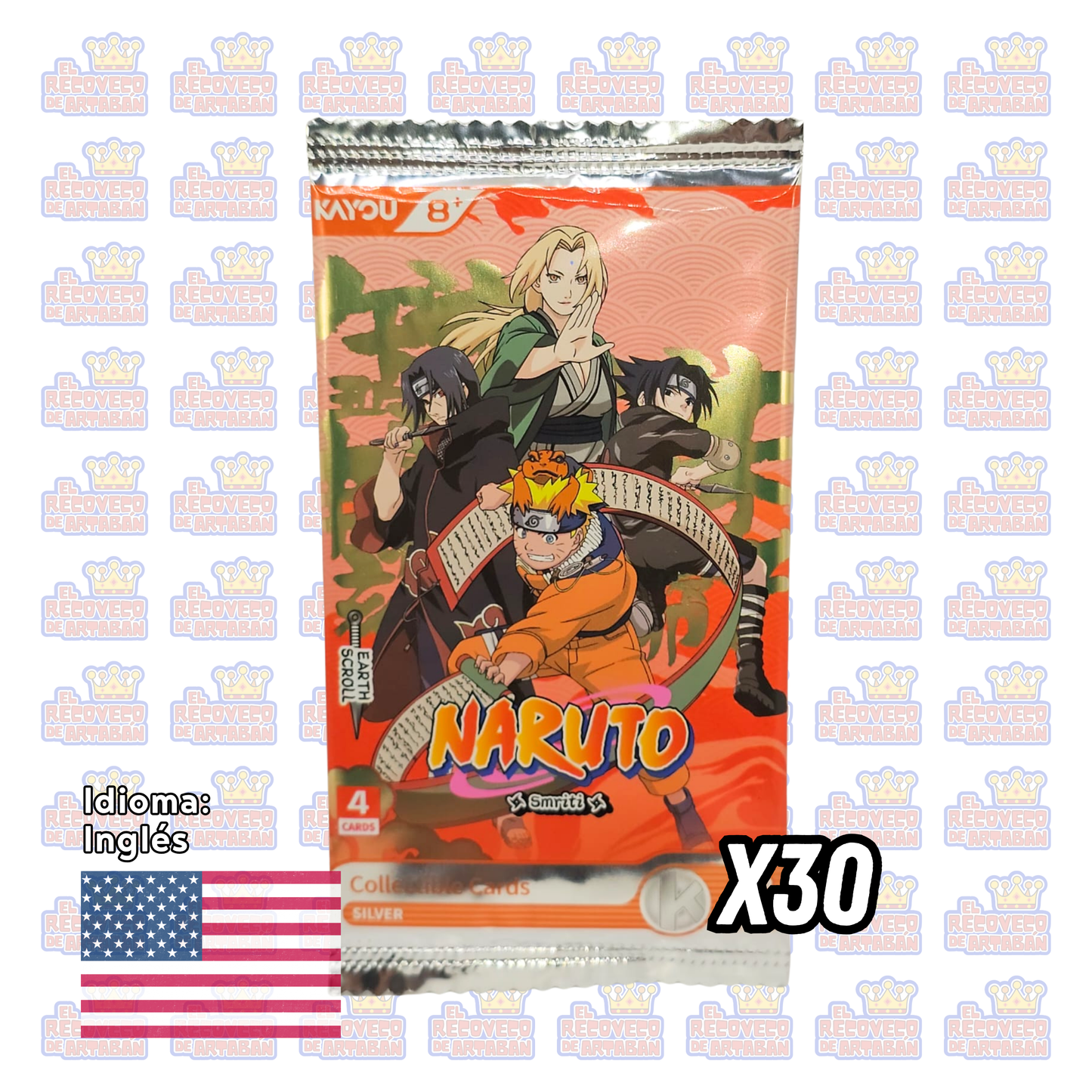 Caja de sobres (30) - KAYOU Naruto Smriti Collectible Cards – Earth Scroll 002 (En Inglés)