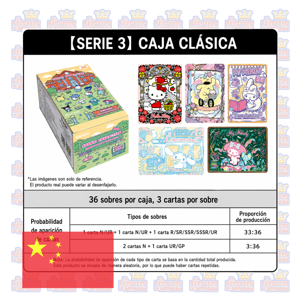 Caja de sobres (36) - KAYOU Sanrio Family Dreamy Cards – Classic Wave 3