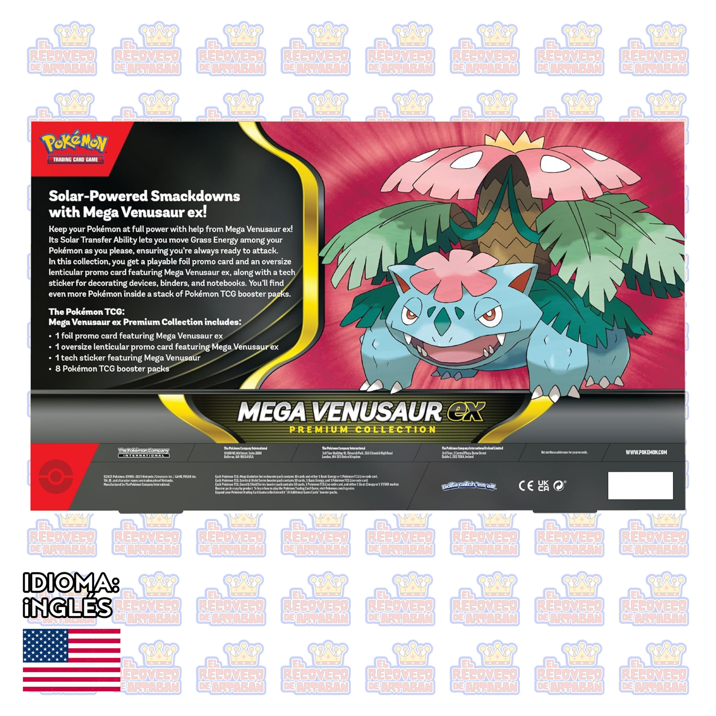 Pokémon TCG: Mega Venusaur ex Premium Collection Box en Inglés