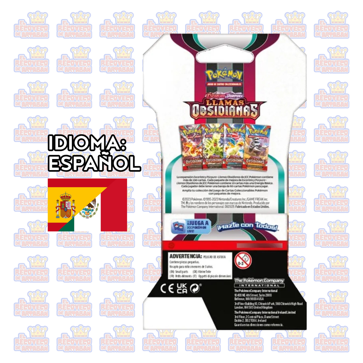 Pokémon TCG: Escarlata y Púrpura — Llamas Obsidianas | Sleeved Booster (Sobre con Blíster)