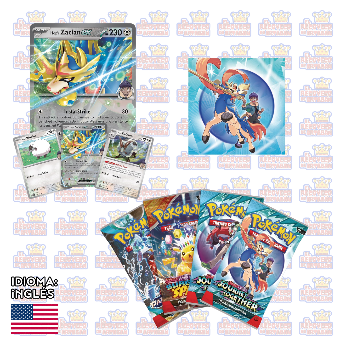 Pokemon TCG: Hop y Zacian Ex Box En Ingles