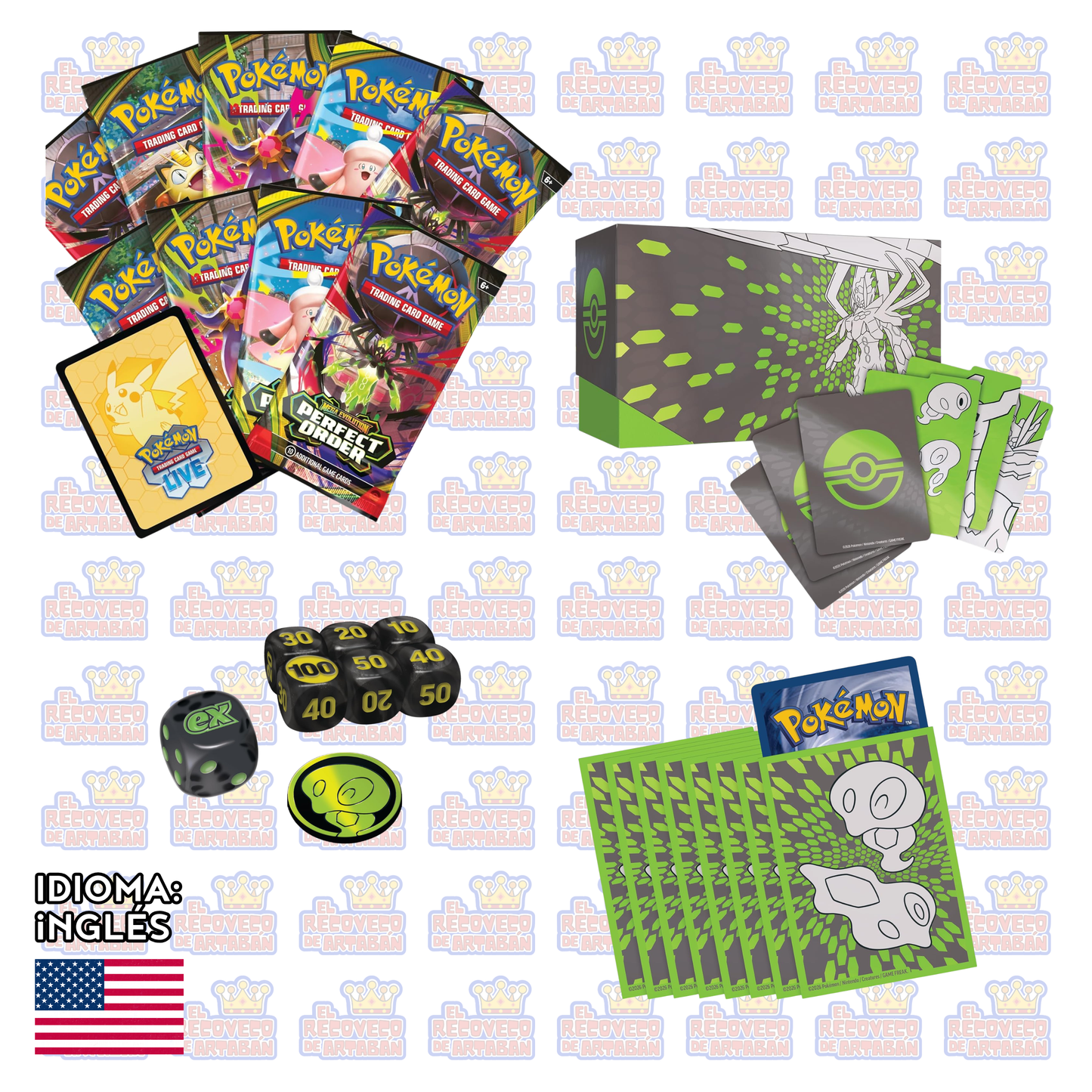 Pokémon TCG: Mega Evolution — Perfect Order Elite Trainer Box En Inglés