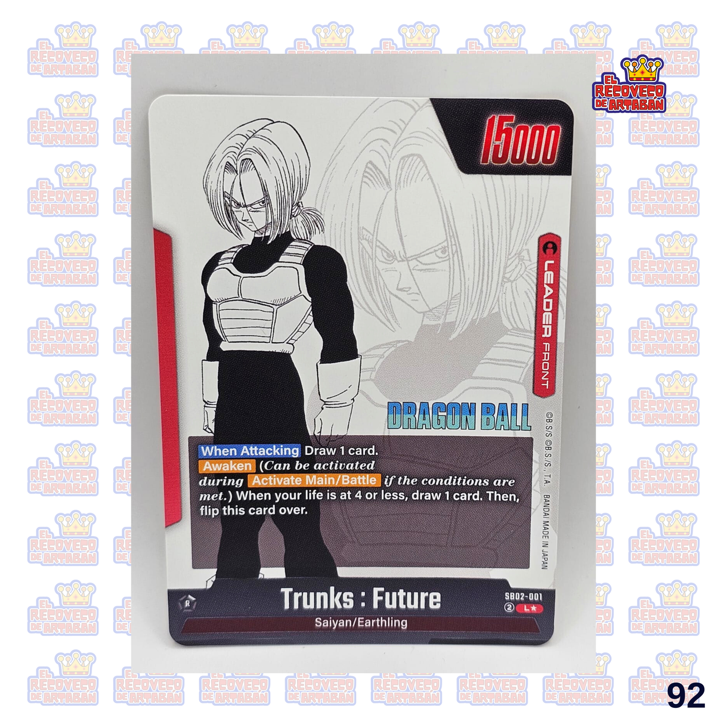 Trunks : Future - SB02-001 (Gold) Manga Booster 02 Leader SB02-001