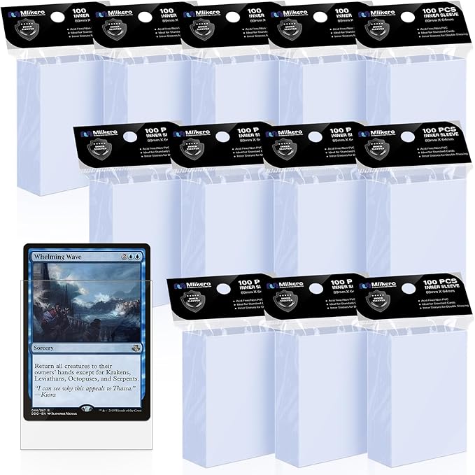 Paquete de 100 piezas sleeves perfect fit Mlikero 64x89 mm