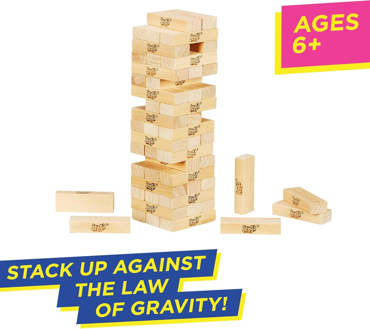 Hasbro – Juego de Mesa Original de Bloques de Madera (Jenga)
