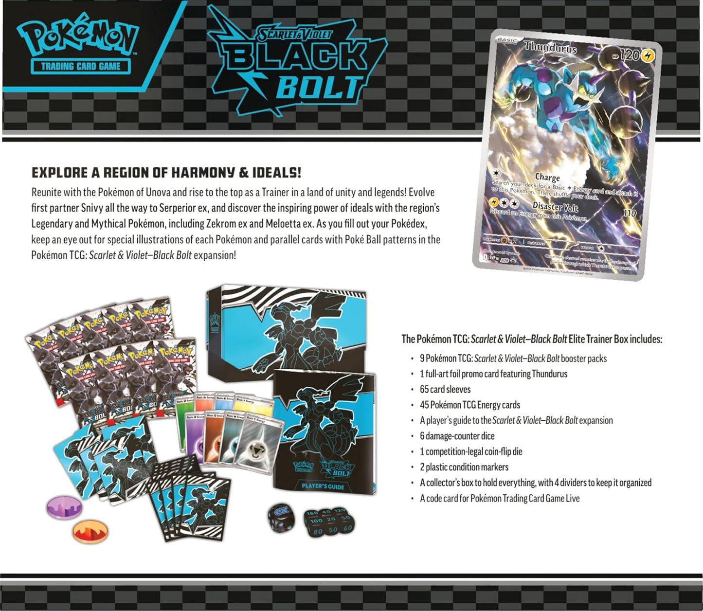 Pokémon TCG: Caja entrenadores de elite Black Bolt en Inglés