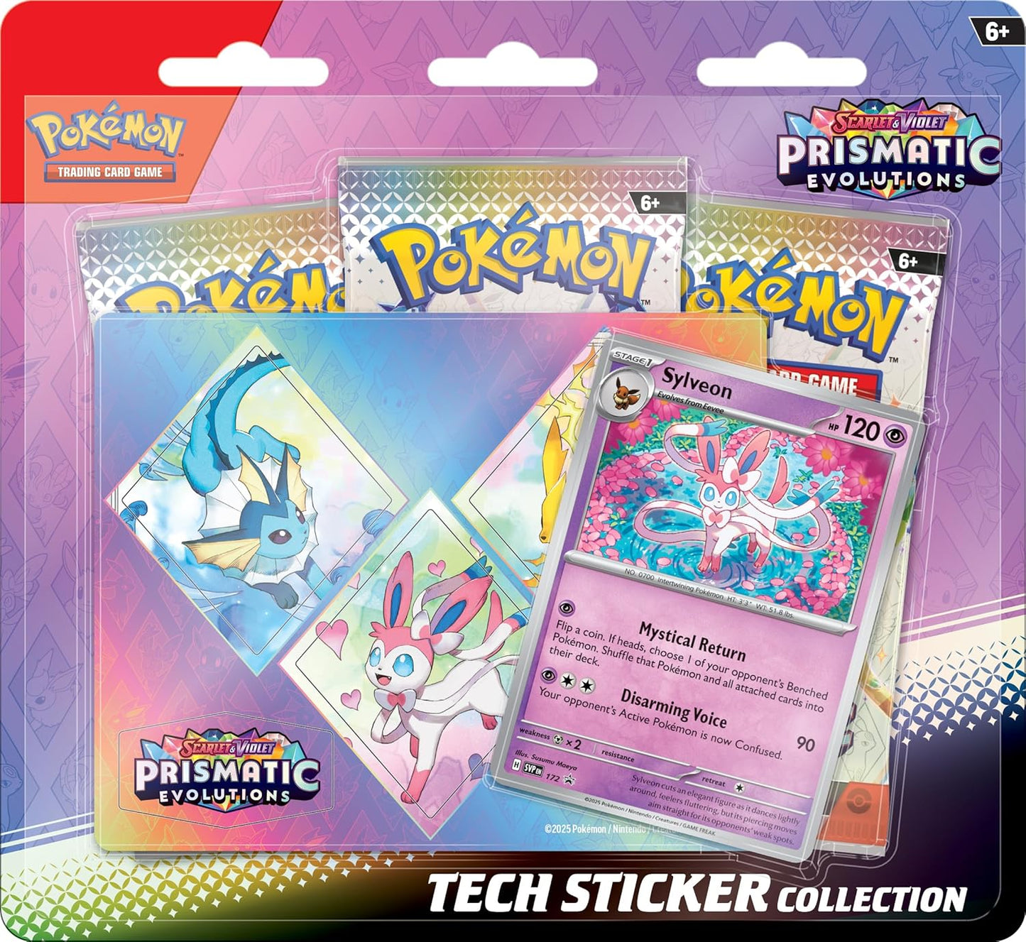 EN ESPAÑOL Colección de Calcomanías Tech Evoluciones Prismáticas