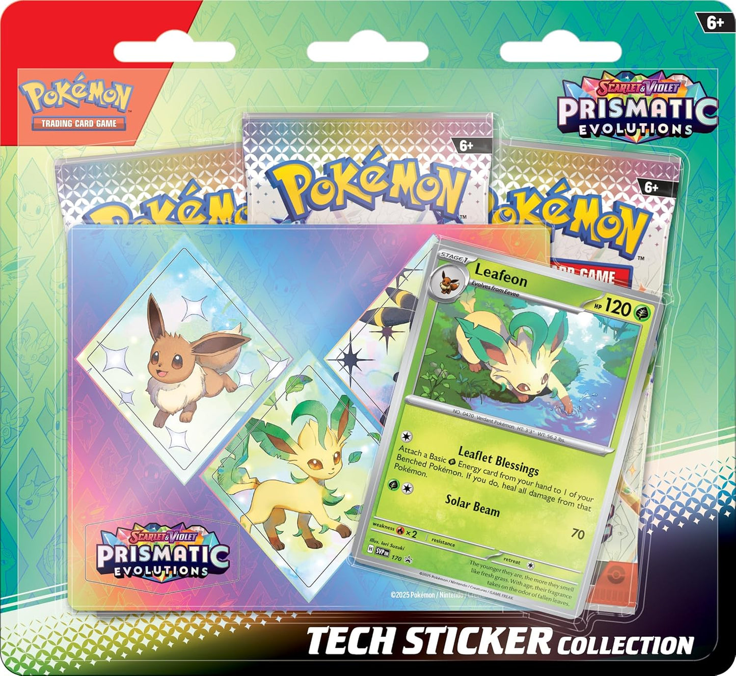 EN ESPAÑOL Colección de Calcomanías Tech Evoluciones Prismáticas