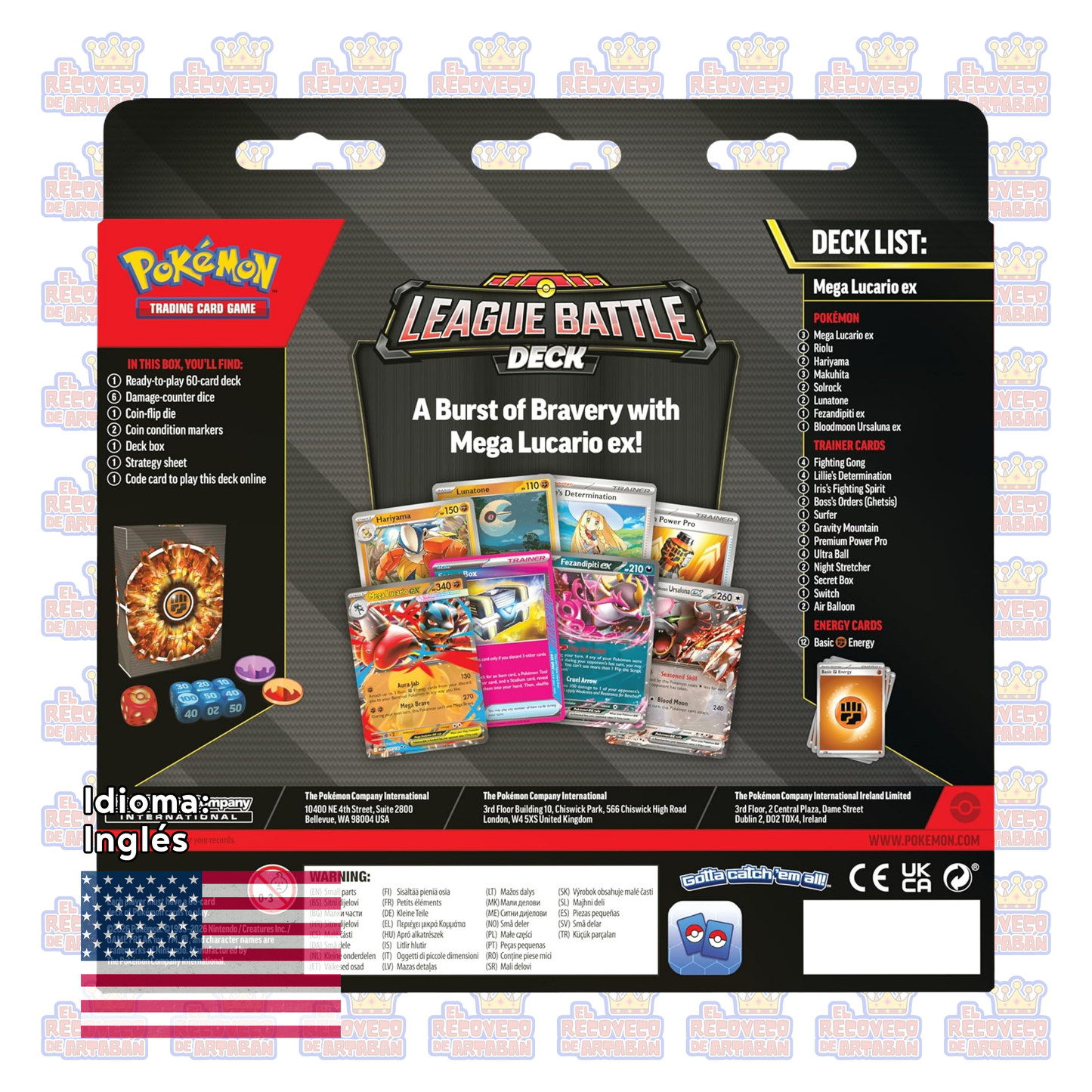 Pokémon TCG: Mega Lucario ex League Battle Deck (En Inglés)