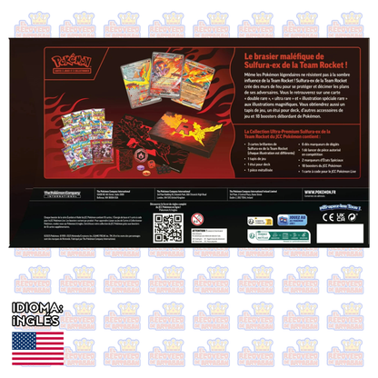 Pokémon TCG: Moltres ex del Equipo Rocket Ultra-Premium Collection  En Inglés