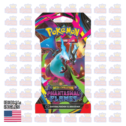 Pokémon TCG: Mega Evoluciones 2 — Phantasmal Flames Sleeved Booster (Paquete de 10 Tarjetas) En inglés