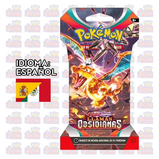 Pokémon TCG: Escarlata y Púrpura — Llamas Obsidianas | Sleeved Booster (Sobre con Blíster)
