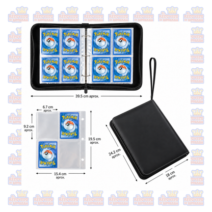 Carpeta para Tarjetas Coleccionables con Cierre – 4 Bolsillos