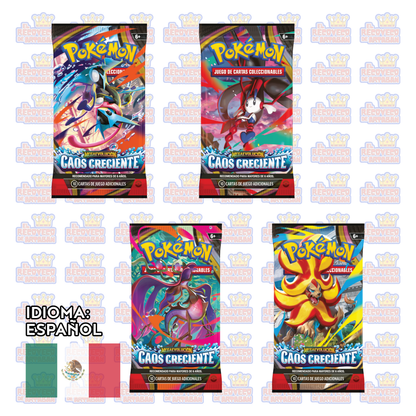Pokémon TCG: Mega Evolution—Chaos Rising Sobre Suelto (En Español)