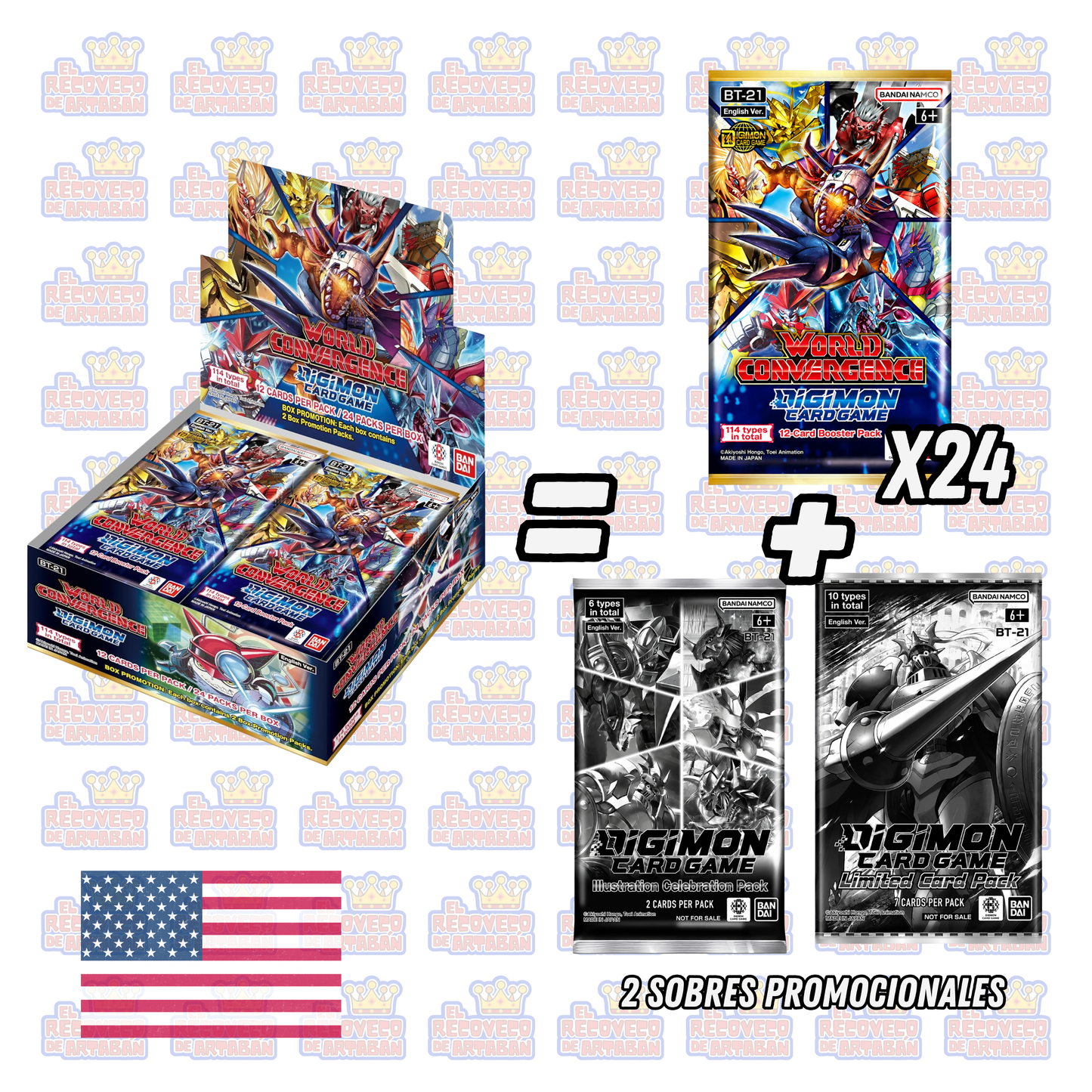Caja de Sobres - Digimon Card Game – World Convergence (BT-21) | En Inglés