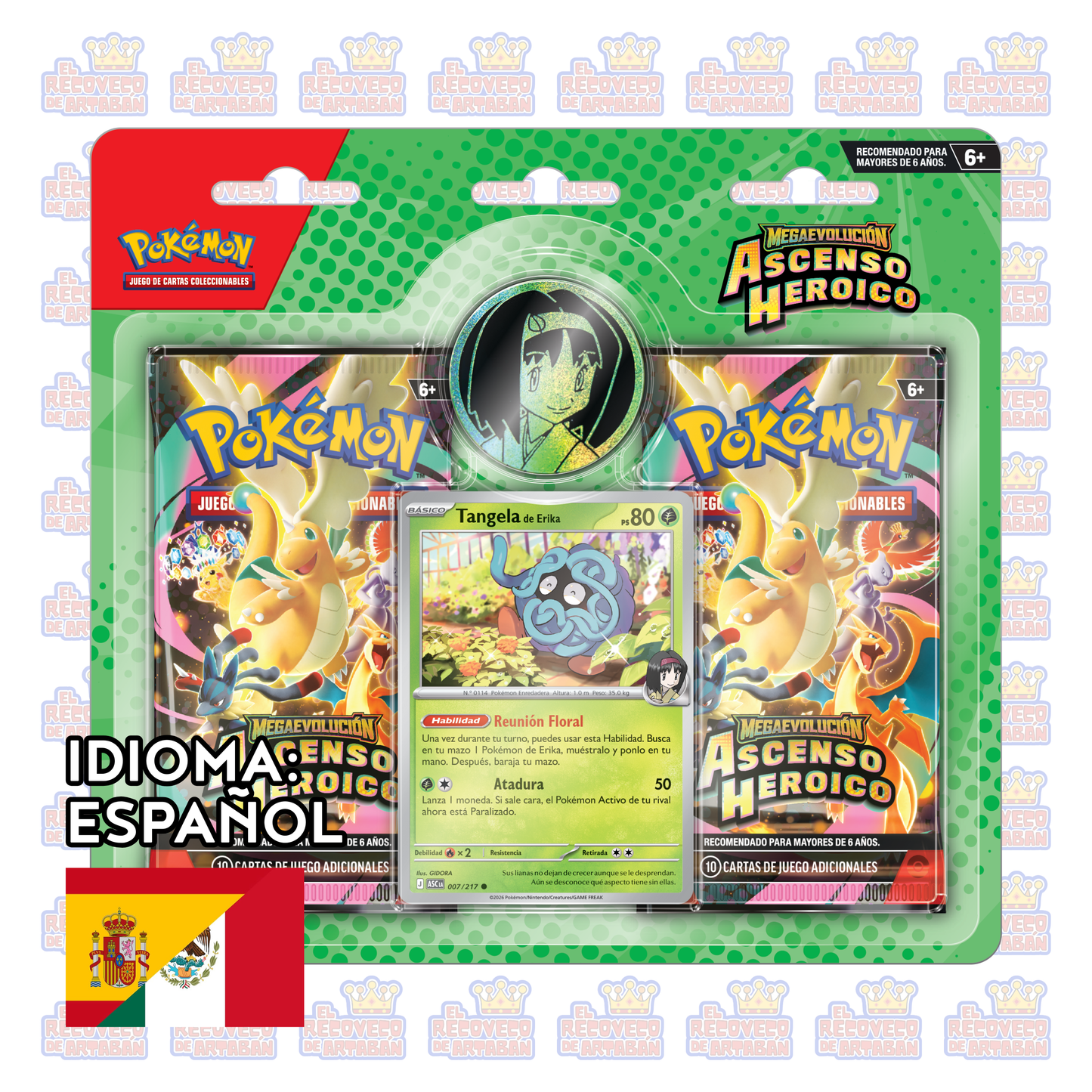Pokémon TCG: Mega Evoluciones — Colección Ascenso Heroico (Erika / Larry) – Español