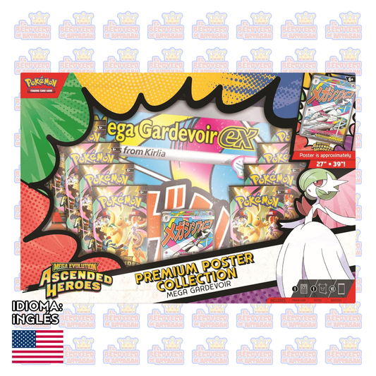 Pokémon TCG: Mega Evolution—Ascended Heroes Premium Poster Collection – Mega Gardevoir En Inglés