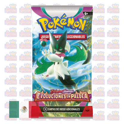 Sobre Individual - Pokémon TCG: Escarlata y Púrpura – Evoluciones en Paldea | En Español