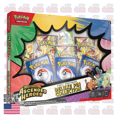 Pokémon TCG: Mega Evolution — Ascended Heroes First Partners Deluxe Pin Collection En Inglés