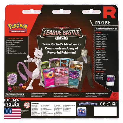 Pokemon TCG: Team Rockets - Mewtwo ex League Battle Deck en Ingles
