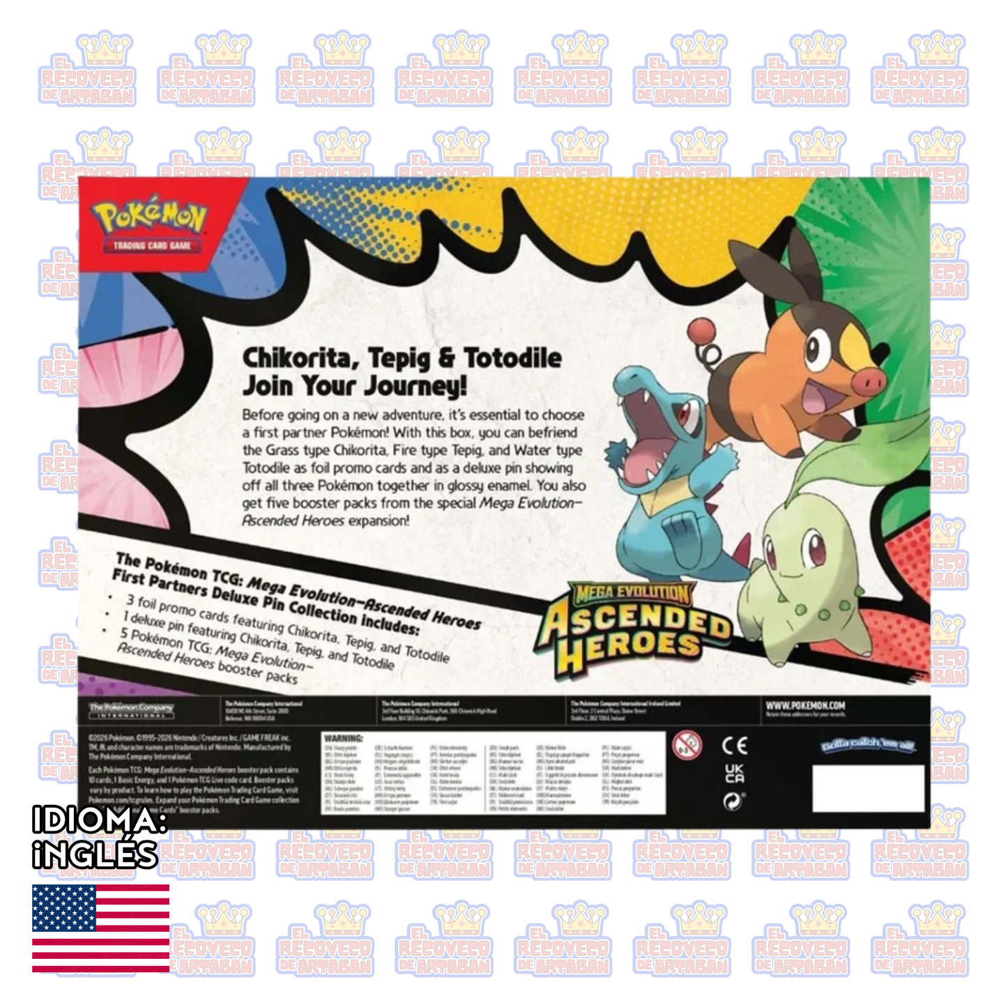 Pokémon TCG: Mega Evolution — Ascended Heroes First Partners Deluxe Pin Collection En Inglés