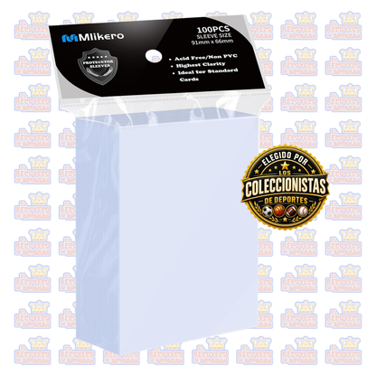 66 × 91 mm Paquete de fundas - Mlikero – 100 Fundas Protectoras Transparentes para Cartas