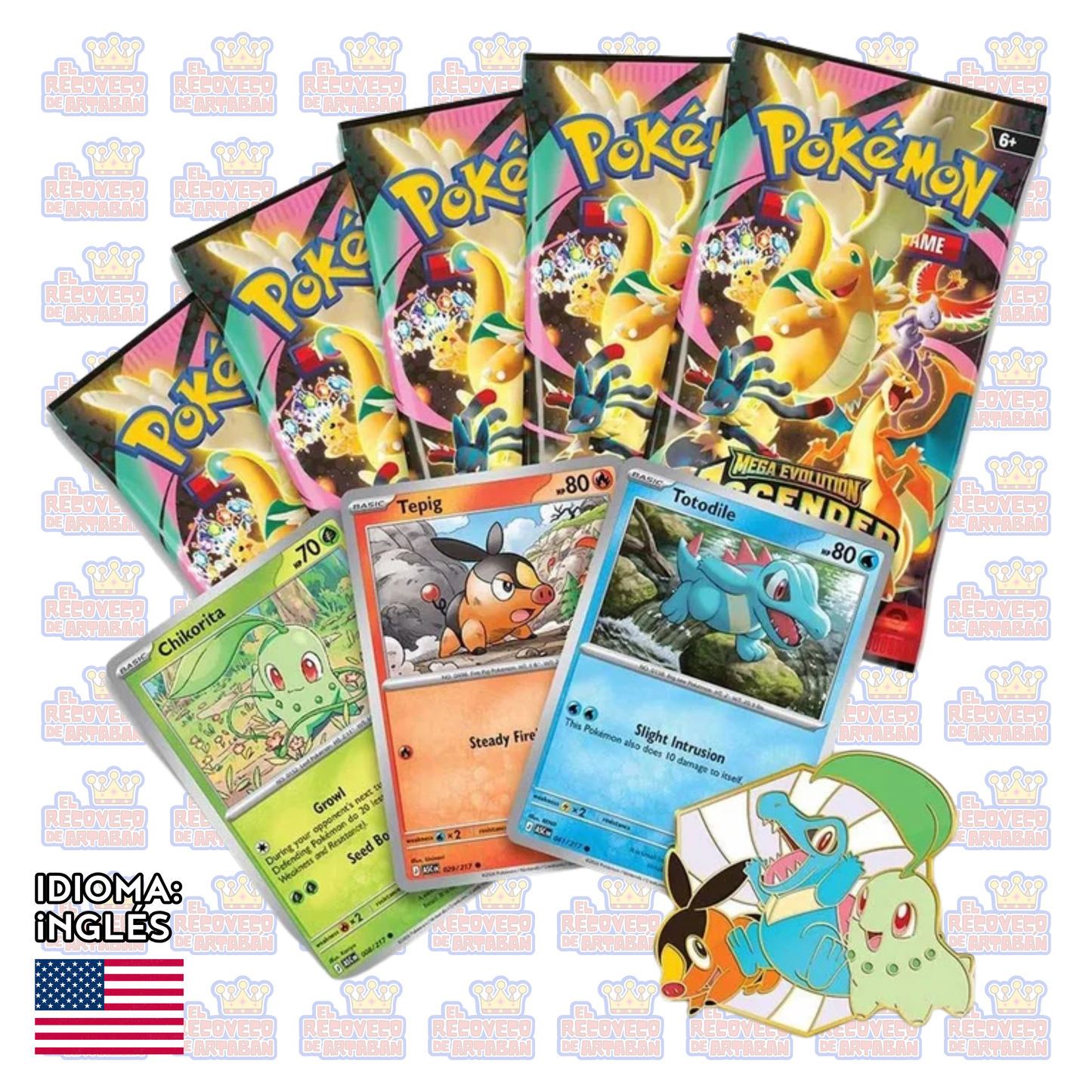 Pokémon TCG: Mega Evolution — Ascended Heroes First Partners Deluxe Pin Collection En Inglés