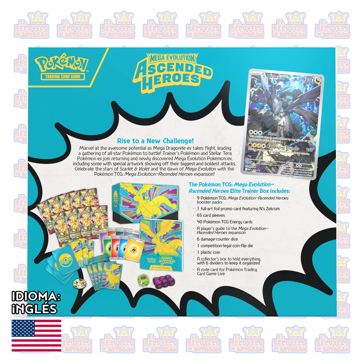 Pokémon TCG: Mega Evolution — Ascended Heroes Elite Trainer Box en Inglés