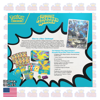 Pokémon TCG: Mega Evolution — Ascended Heroes Elite Trainer Box en Inglés
