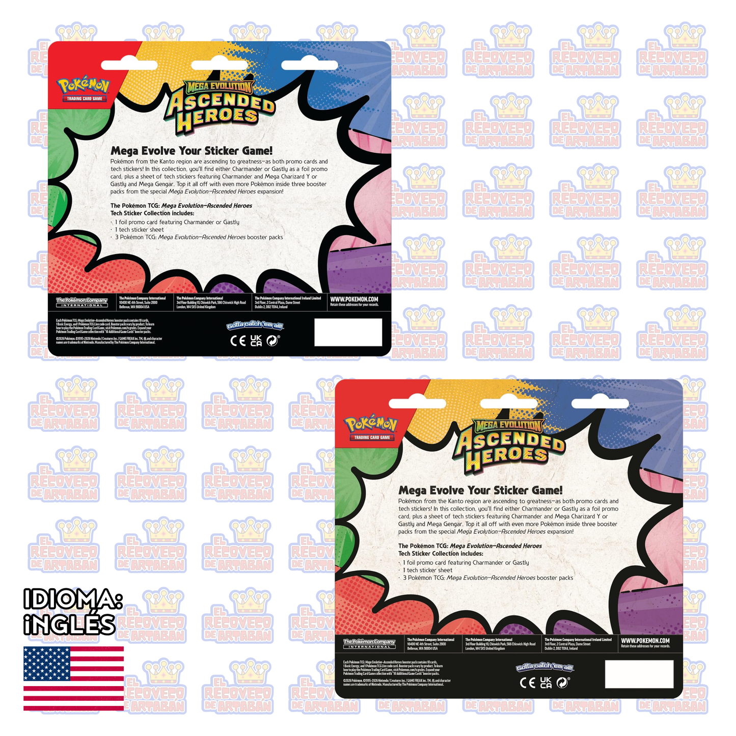 Pokémon TCG: Mega Evolution — Ascended Heroes Tech Sticker Collection en Inglés