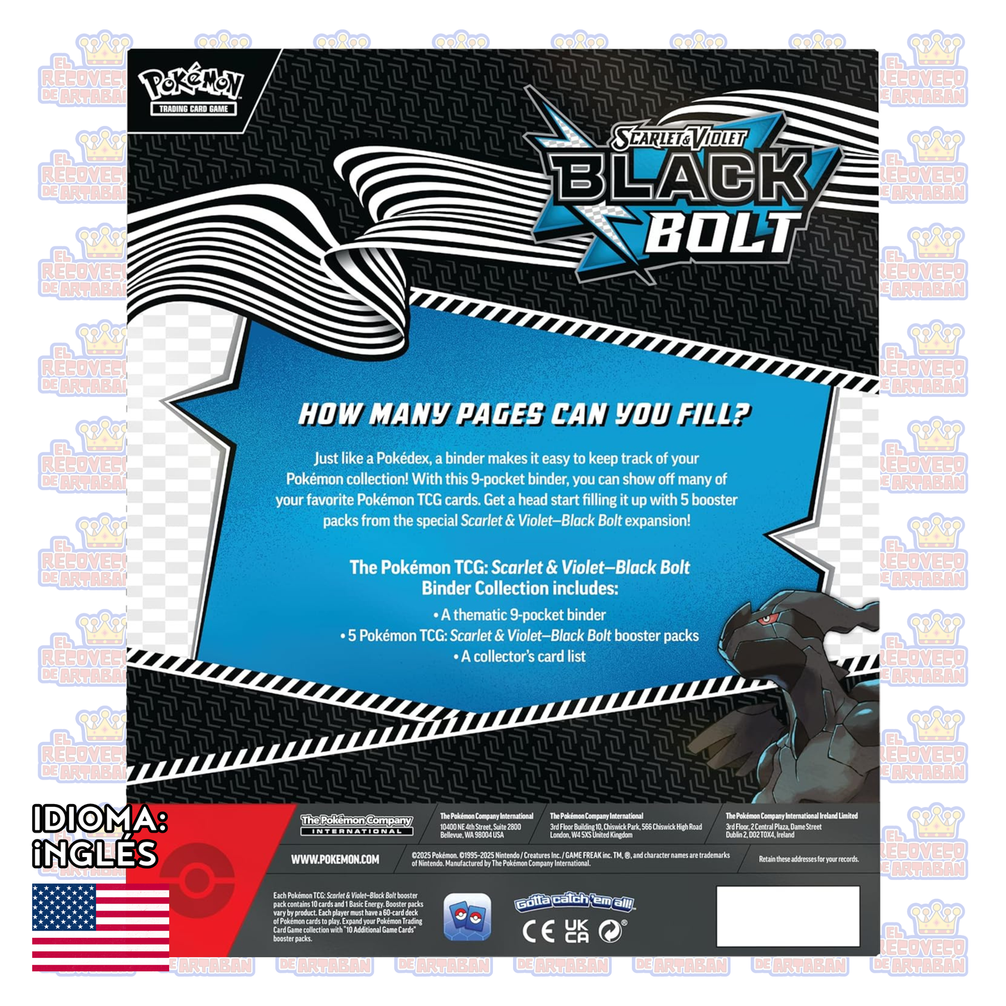 Pokémon TCG : Black Bolt Binder Collection (Carpeta en Inglés)