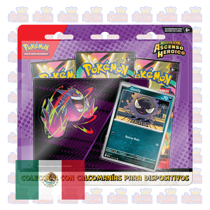 EN ESPAÑOL - Pokémon TCG: Mega Evolución — Acenso Heroico - Colección de pegatinas especiales