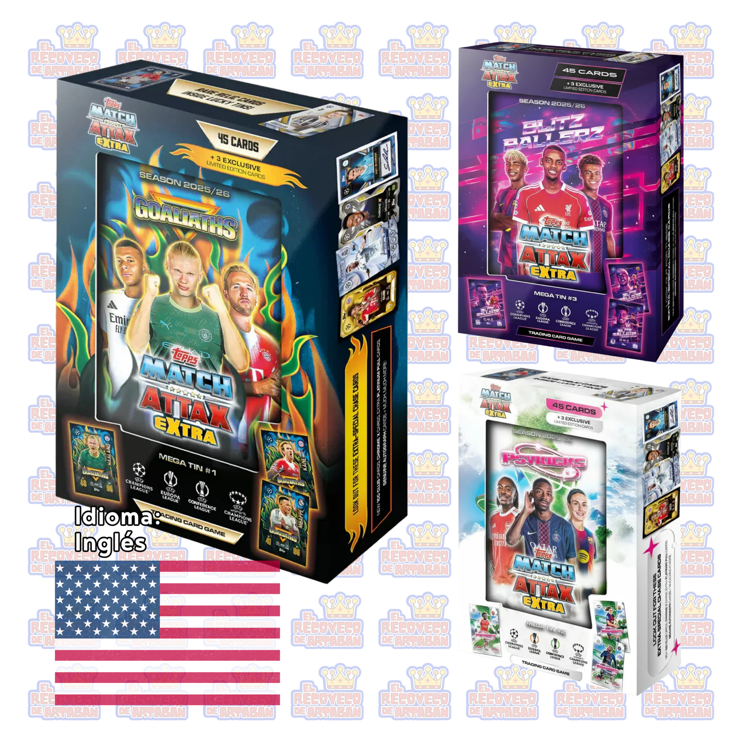 Topps Match Attax Extra 2026 – Mega Tin (Goliaths / Magicians / Speedsters)