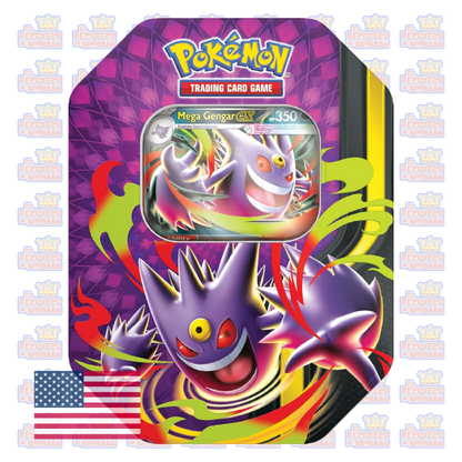 Pokémon TCG: Mega Moonlit Tin – Mega Gengar ex / Mega Clefable ex (En Inglés)