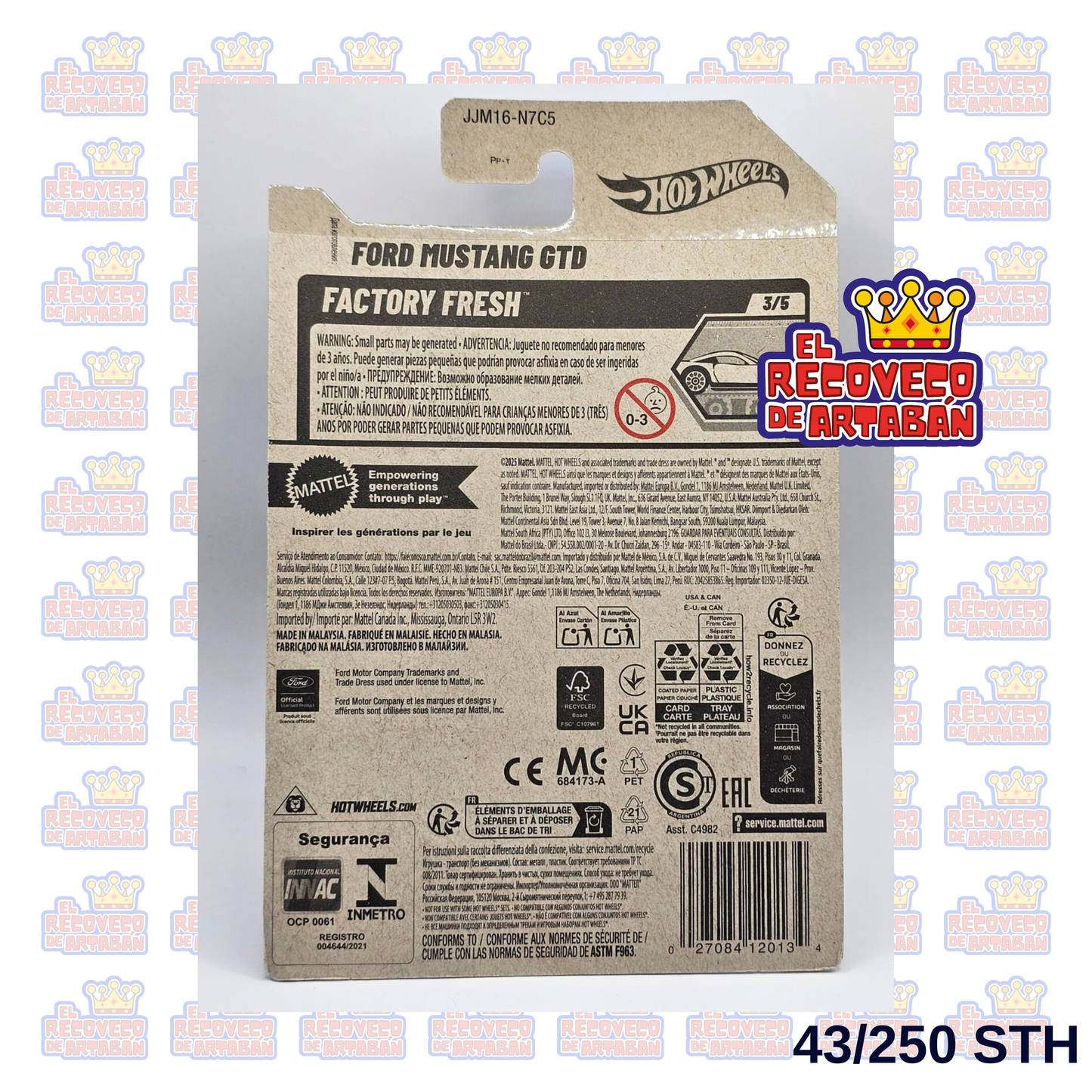 Hot Wheels Super Treasure Hunt Ford Mustang GTD 43/250 – Spectraflame Azul – Factory Fresh 2026