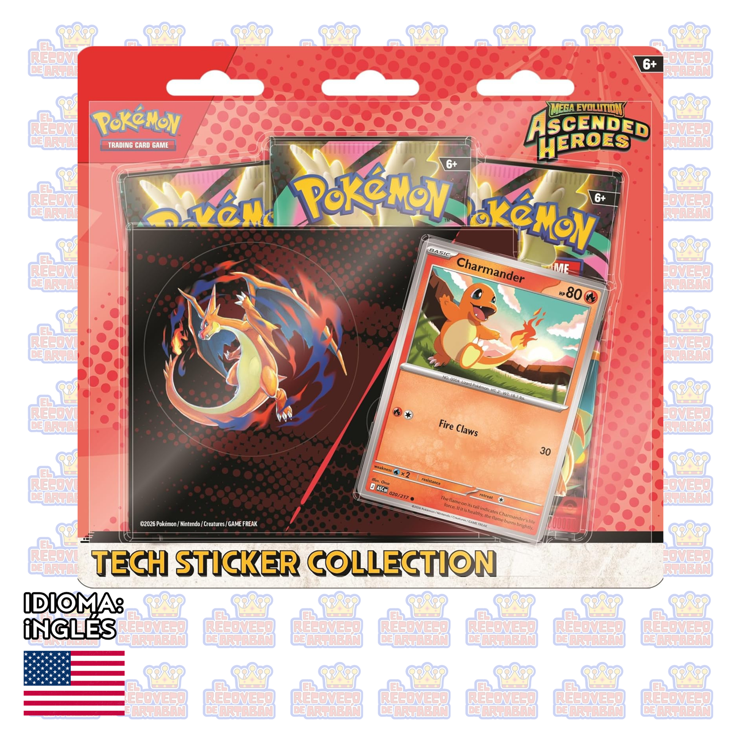 Pokémon TCG: Mega Evolution — Ascended Heroes Tech Sticker Collection en Inglés