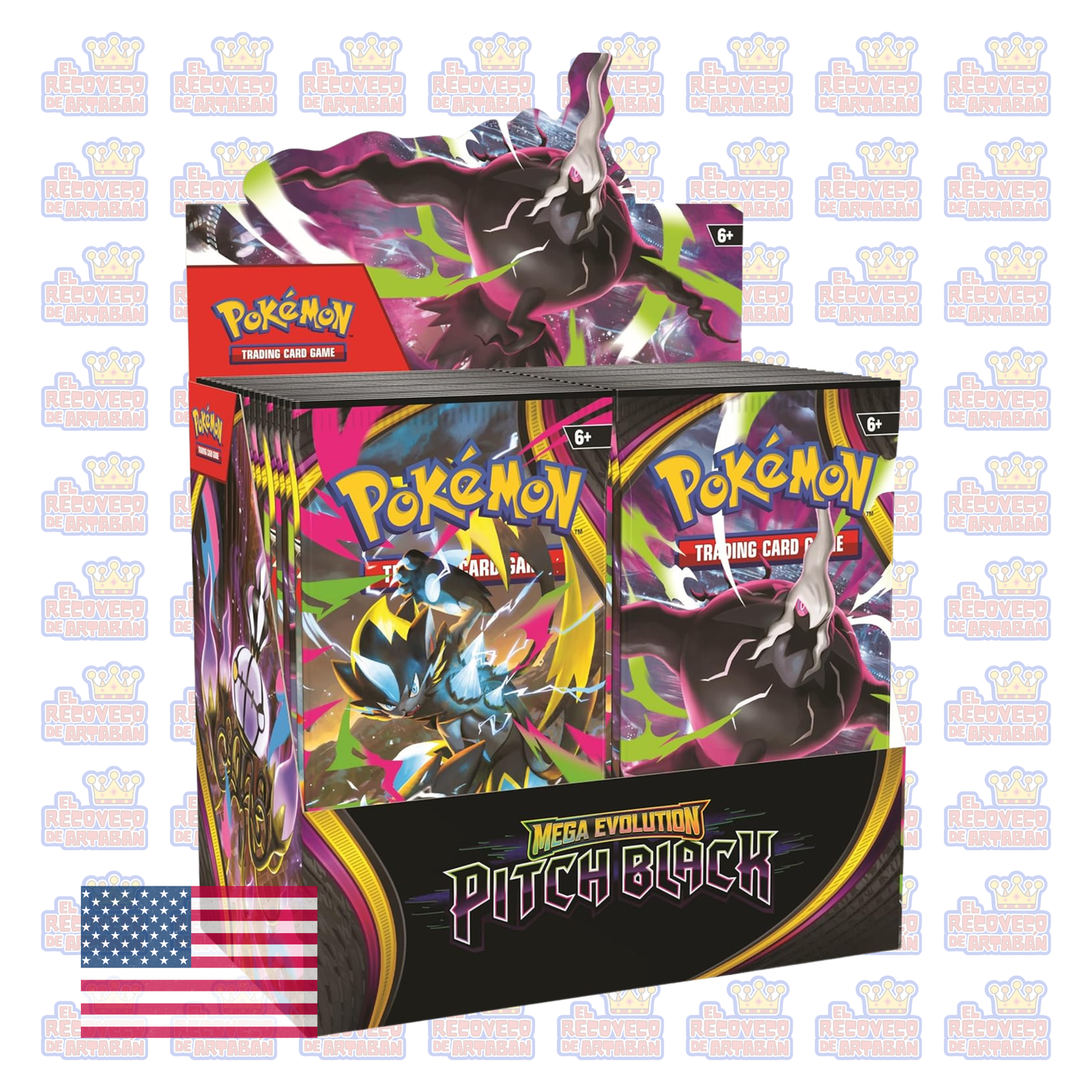 Pokémon TCG: Mega Evolution—Pitch Black Booster Display (En Inglés)
