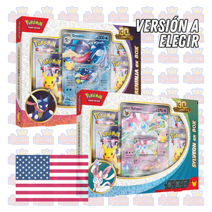 Pokémon TCG: Celebración 30.º Aniversario 30 th – Caja Pokémon ex | En Inglés
