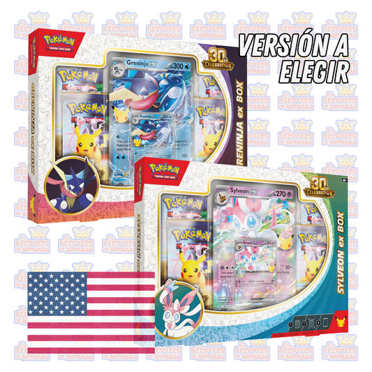 Pokémon TCG: Celebración 30.º Aniversario 30 th – Caja Pokémon ex | En Inglés