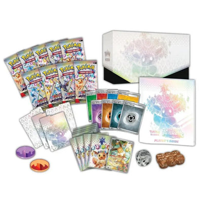 EN ESPAÑOL Caja de entrenador Elite Evoluciones Prismáticas