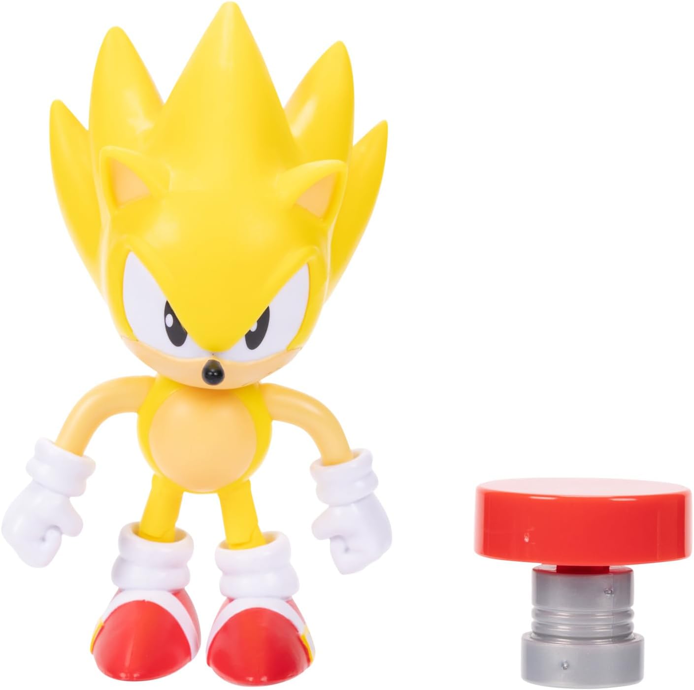 Sonic The Hedgehog – Figura Classic Super Sonic 4″ con Accesorio Red Spring