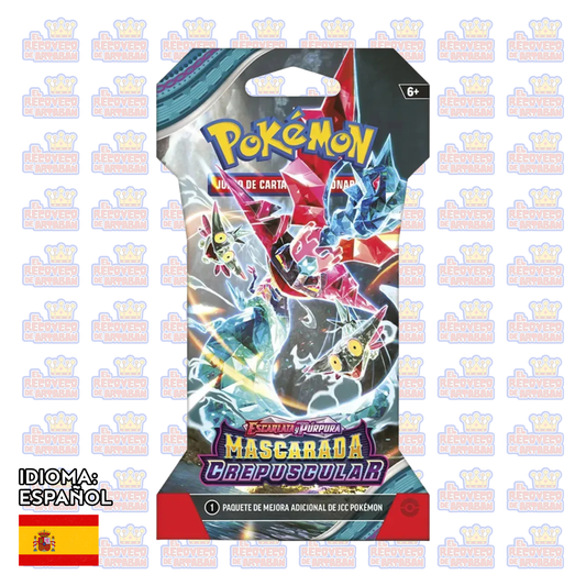 (En Español) Pokémon TCG – Sleeved Booster Mascarada Crepuscular