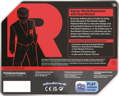 Pokémon TCG: Team Rocket Tin en Inglés