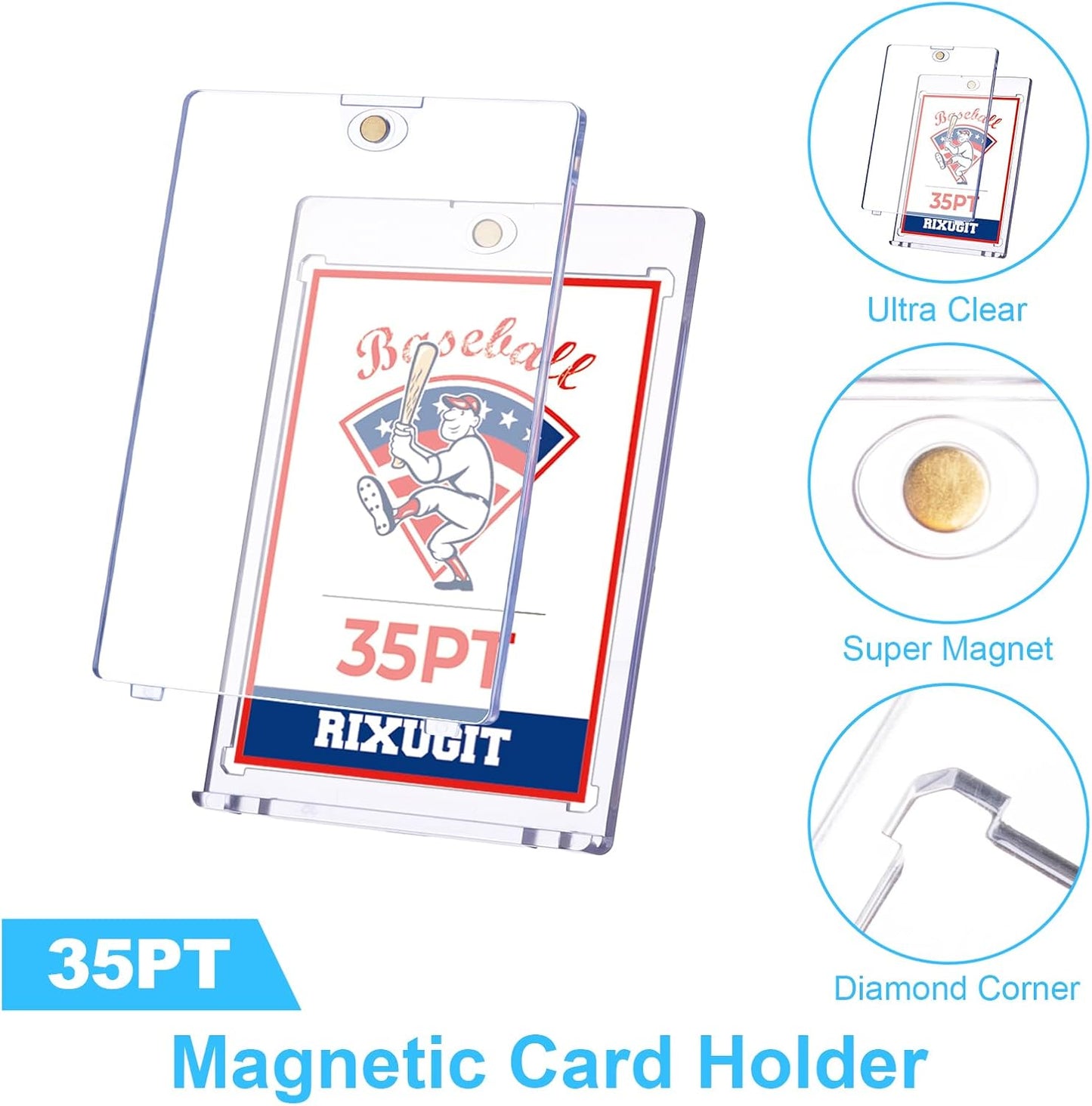 Acrílico Soporte Magnético para Tarjetas – 35PT One Touch con Protección UV