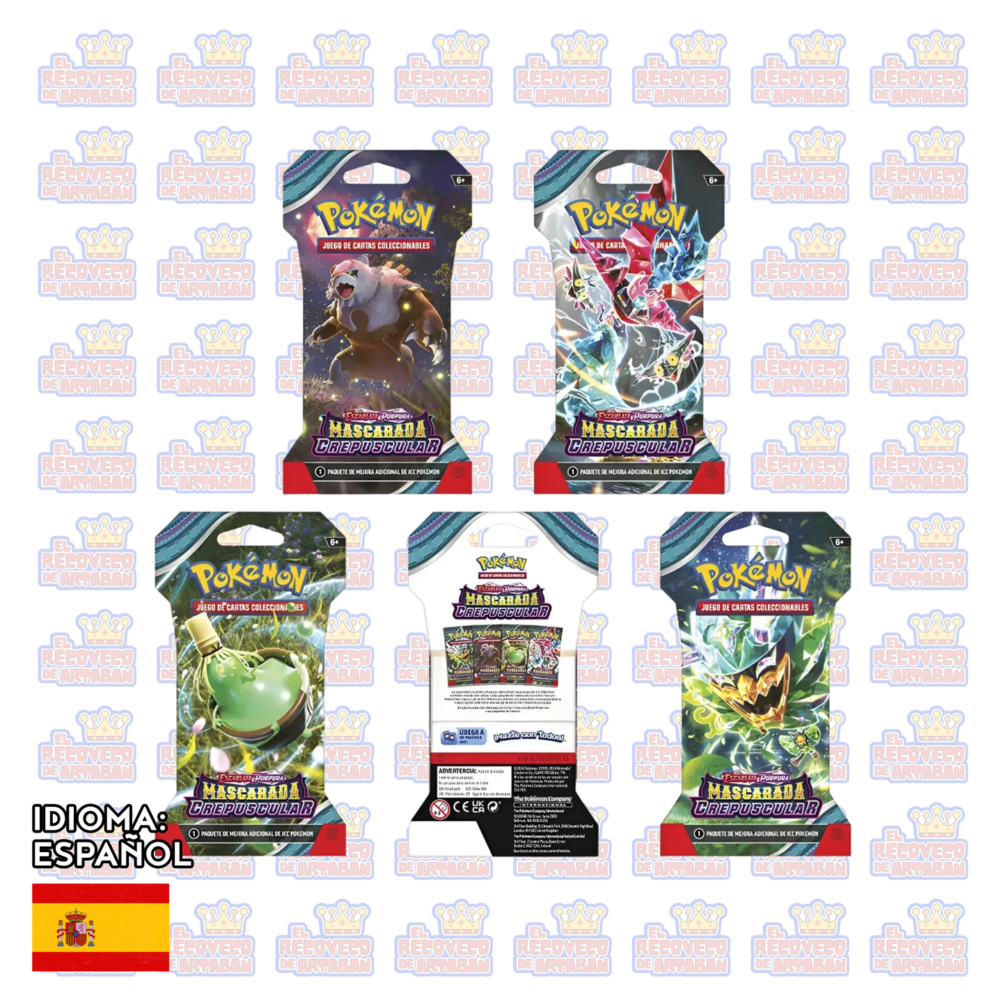 (En Español) Pokémon TCG – Sleeved Booster Mascarada Crepuscular