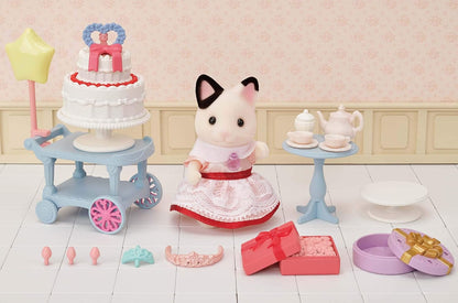 Sylvanian Families – Set de Fiesta Chica Gato Carbón DF-21 (Versión Japonesa)