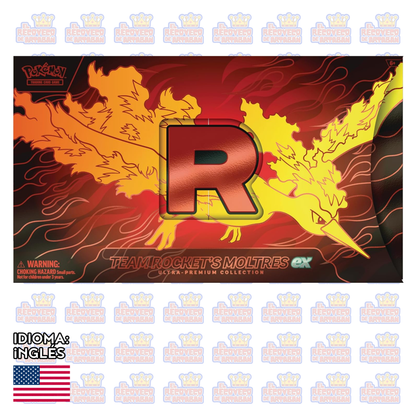 Pokémon TCG: Moltres ex del Equipo Rocket Ultra-Premium Collection  En Inglés