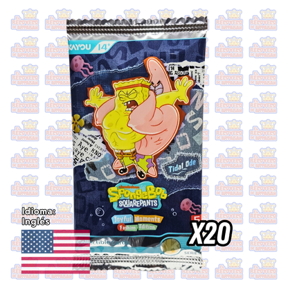 Caja de sobres (20) - KAYOU SpongeBob SquarePants: Joyful Moments Collectible Cards – Fashion Edition Series 1 (En Inglés)