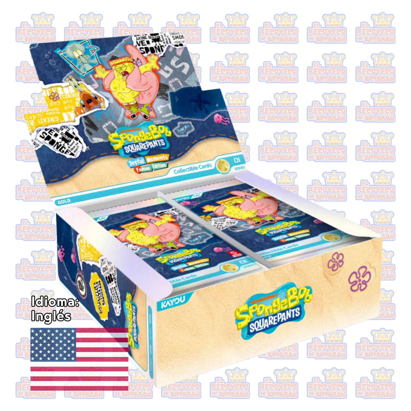 Caja de sobres (20) - KAYOU SpongeBob SquarePants: Joyful Moments Collectible Cards – Fashion Edition Series 1 (En Inglés)
