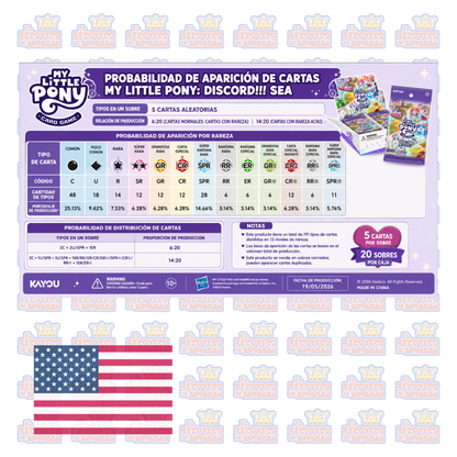 Caja de sobres (20) - KAYOU My Little Pony Trading Card Game – ¡¡¡Discord!!! | En Inglés